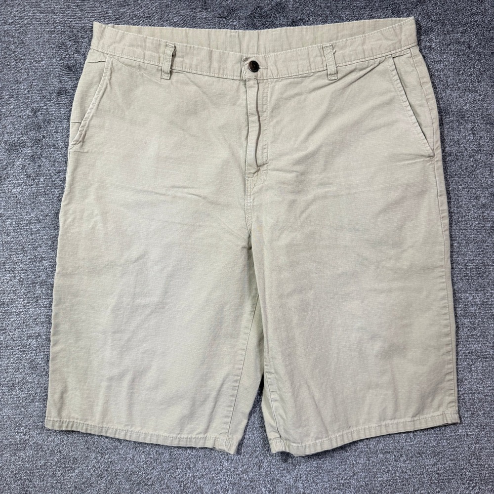 Genuine Dickies Shorts Mens Khaki Ripstop Cargo Tan Cotton Size 38